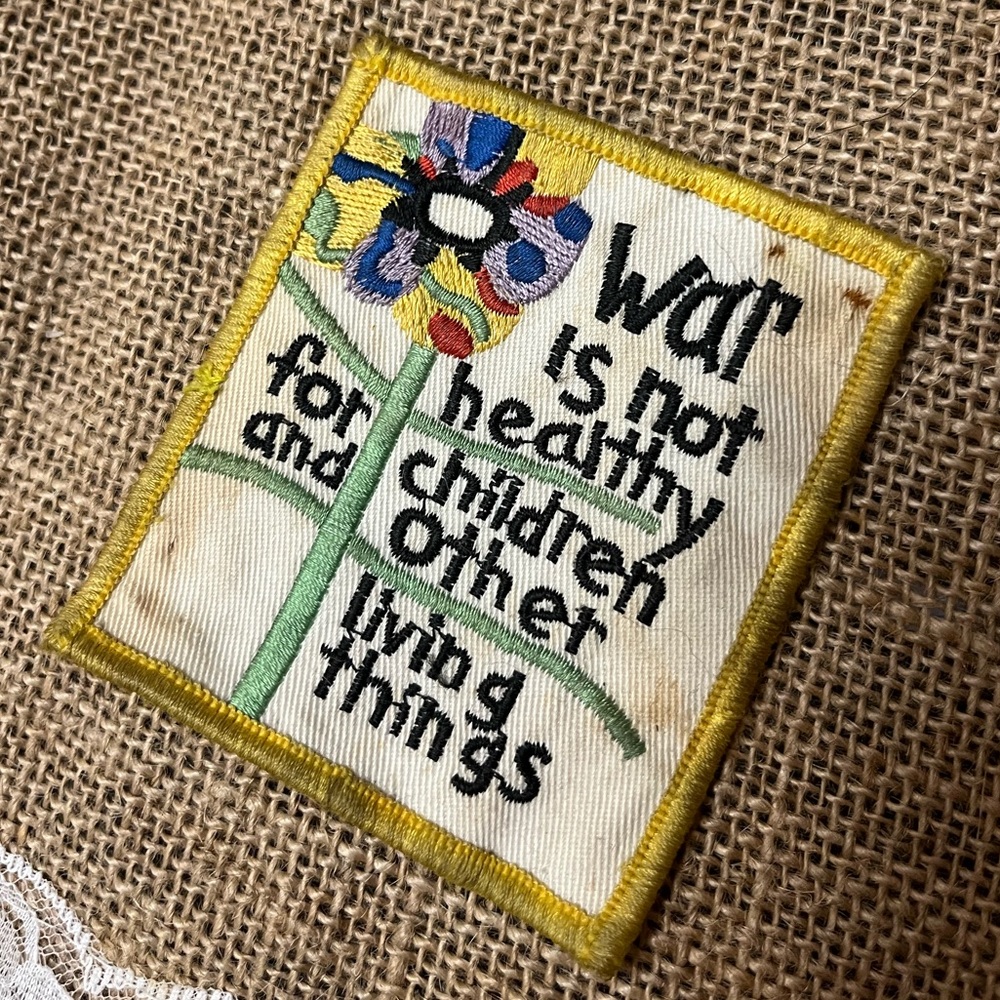 Embroidered Patch with Colorful Flower Design - Picture 2 of 3